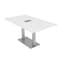 Skutchi Designs 35.5 in W, 71.5 in L, 29 in H, Engineered Wood Top, White HAR-REC-36X72-DOU-ELEC-XD09 - alternate 1